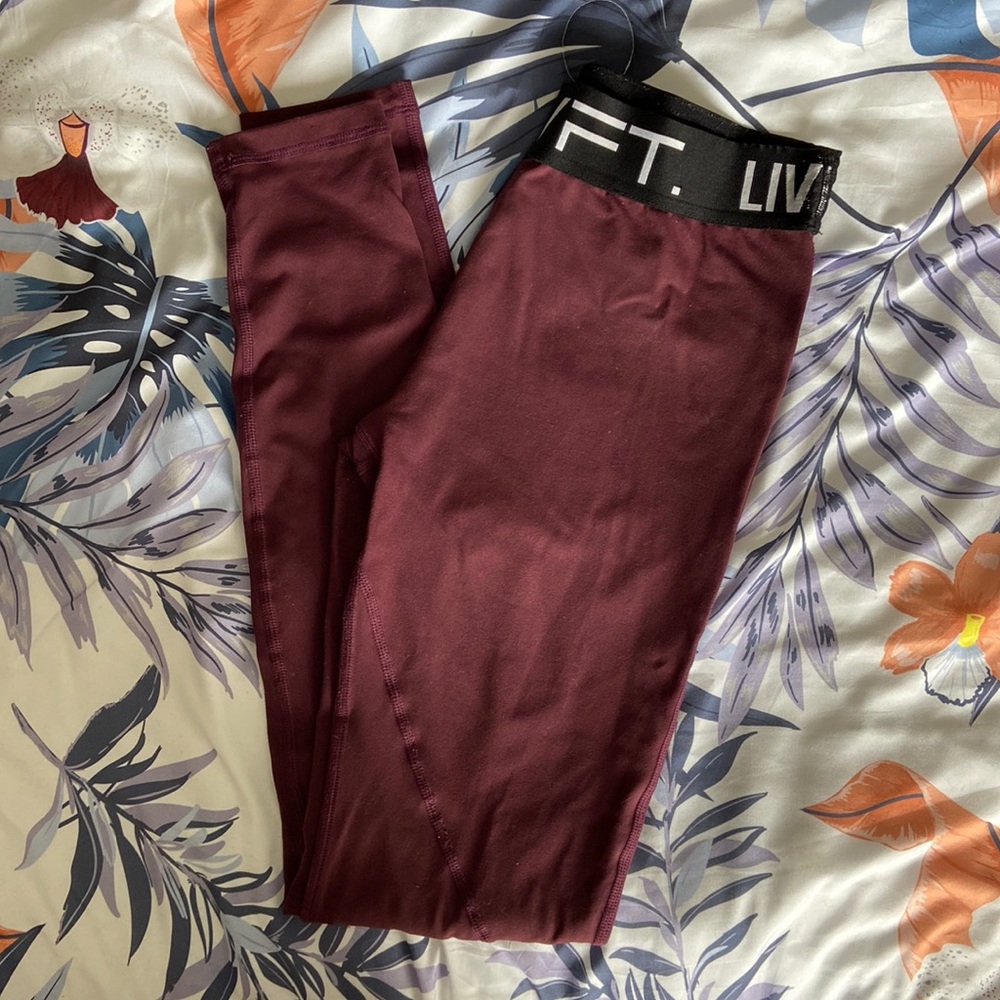 Livefit boom leggings maroon M
